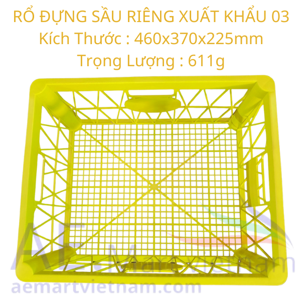 RỖ ĐỰNG SẦU RIÊNG XUẤT KHẨU