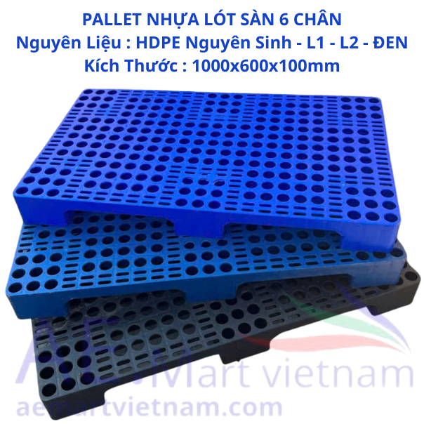 PALLET NHỰA 6 CHÂN - HUY THÀNH